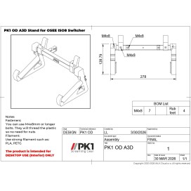 PK1 OD A3D Stand for OSEE GoStream Duet 8 ISO — 3D Print Files (STL + 3MF) Pro License